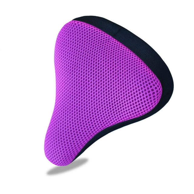 Bike Seat Cover Breathable Padded Bicycle Seat Cover for Bicycle Riding Equipment Purple