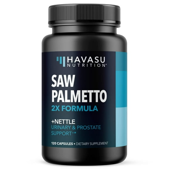 Havasu Saw Palmetto Stinging Nettle Supplement, Men Hair Loss & Prostate Supplement, 120 Ct