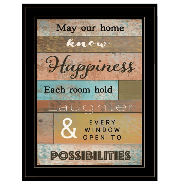 "Our Home" by Karen Tribett, Ready to Hang Framed Print, Black Frame