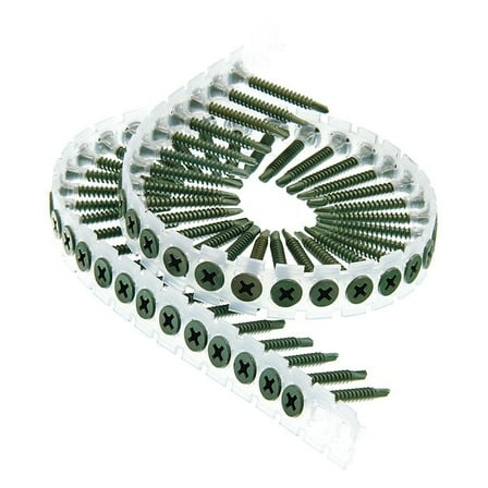 Drywall Screw, #6 x 1-1/4 in, Steel, Flat Head Phillips Drive, 1000 PK