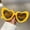 Yellow, variant on Y2K Oversized Luxury Brand Designer Love Heart Sunglasses Women For Men Trend Sun Glasses Punk Pink Shades Vintage Candy Eyewear