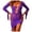 Purple, variant on Womens Long Sleeve Rhinestone Mesh Chemise One Piece Lingerie Set Hollow Out Front Solid Color Slit Sheer Bodycon Mini Dress Soft Stretch Nightgown Date Nights