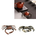 thumbnail image 4 of GUOOL Chinese Handmade Tea Pet Bronze LifeLike Crawl Tea Ceremony Decoration Green, 4 of 9
