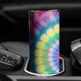 thumbnail image 3 of 20oz Pink Tie Dye Petal Mandala Pattern Skinny Tumblers Stainless Steel Tumbler with Lid and Straw,Vacuum Insulated Double Wall Travel Tumbler Cups with Cleaning Brush for Coffee,Tea, 3 of 6