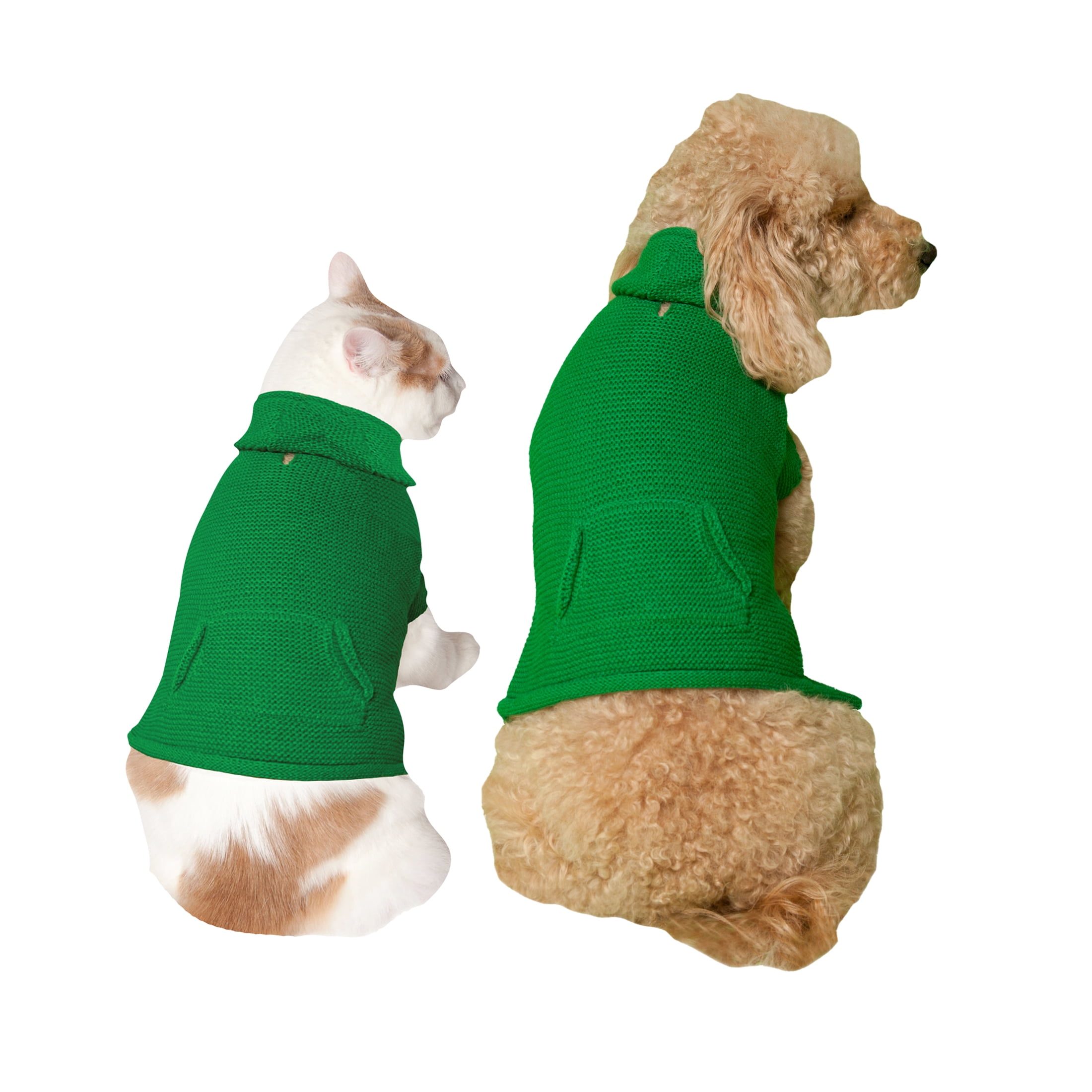 Vibrant Life Holiday Green Hoodie Dog Sweater and Cat Sweater
