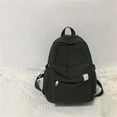 thumbnail image 2 of Otqutp Student Bag Female Pure Color Simple Leisure Shoulder Bag Campus Backpack for Women's Casual Traveling Hiking(Black,One Size), 2 of 4