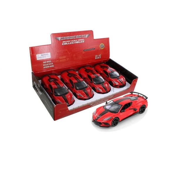 2020 Chevy Corvette Stingray Coupe, Red - Showcasts 37534 - 1/24 Scale Diecast Model Car