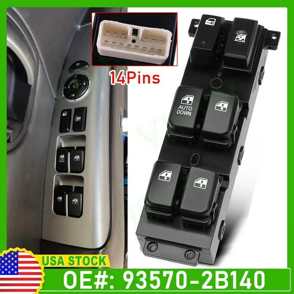 Fits Hyundai Santa Fe 2007-2011 Left Master Power Window Switch 93570-2B140