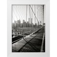 thumbnail image 1 of Uicker, Ralf 24x32 White Modern Wood Framed Museum Art Print Titled - Brooklyn Bridge Walkway, 1 of 4