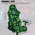 thumbnail image 2 of SCRAWLGOD St. Patrick's Day Shamrock Spot Print Dark Green 4 PCS Gaming Chair Cover with Armrest Slipcovers Soft Stretchable Washable Computer Chair Seat Slipcovers Cat Scratch Proof, 2 of 7