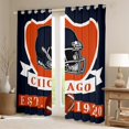 thumbnail image 2 of Erosebridal Football City Chicago Curtains Pack of 2 (42x84), Soccer Sport Curtains for Living Room, Navy Orange 30%-50% Black Out Curtains, Bedroom Curtains Bedroom Decoration, 2 of 6