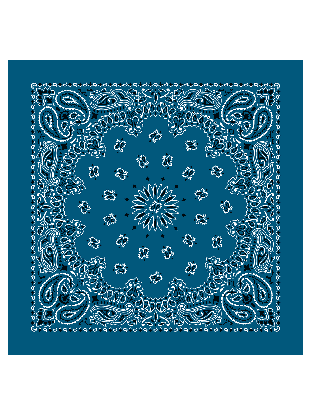 BANDANA American Made Hunter Green Western Paisley Bandanas Dozen