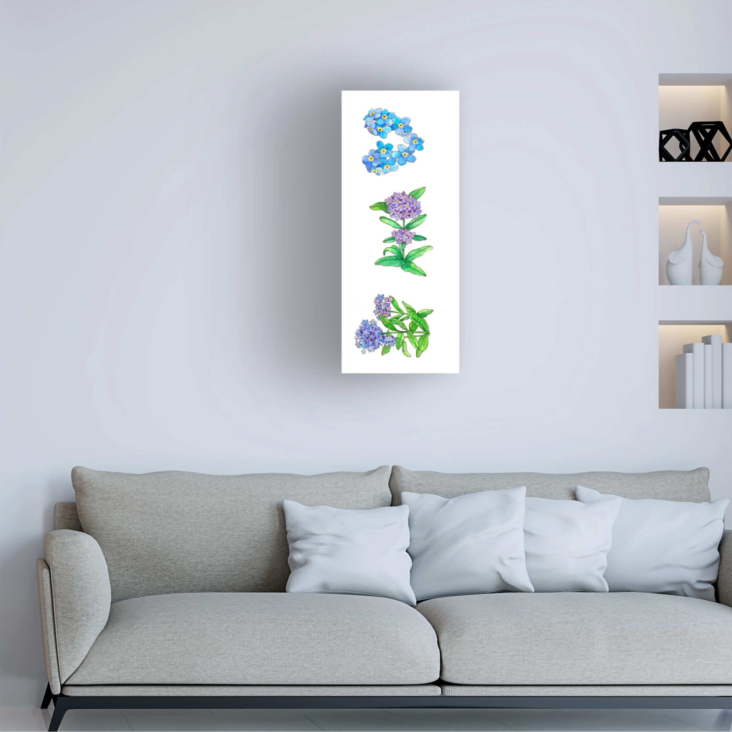Wendy Edelson 'Forget Me Nots' Canvas Art