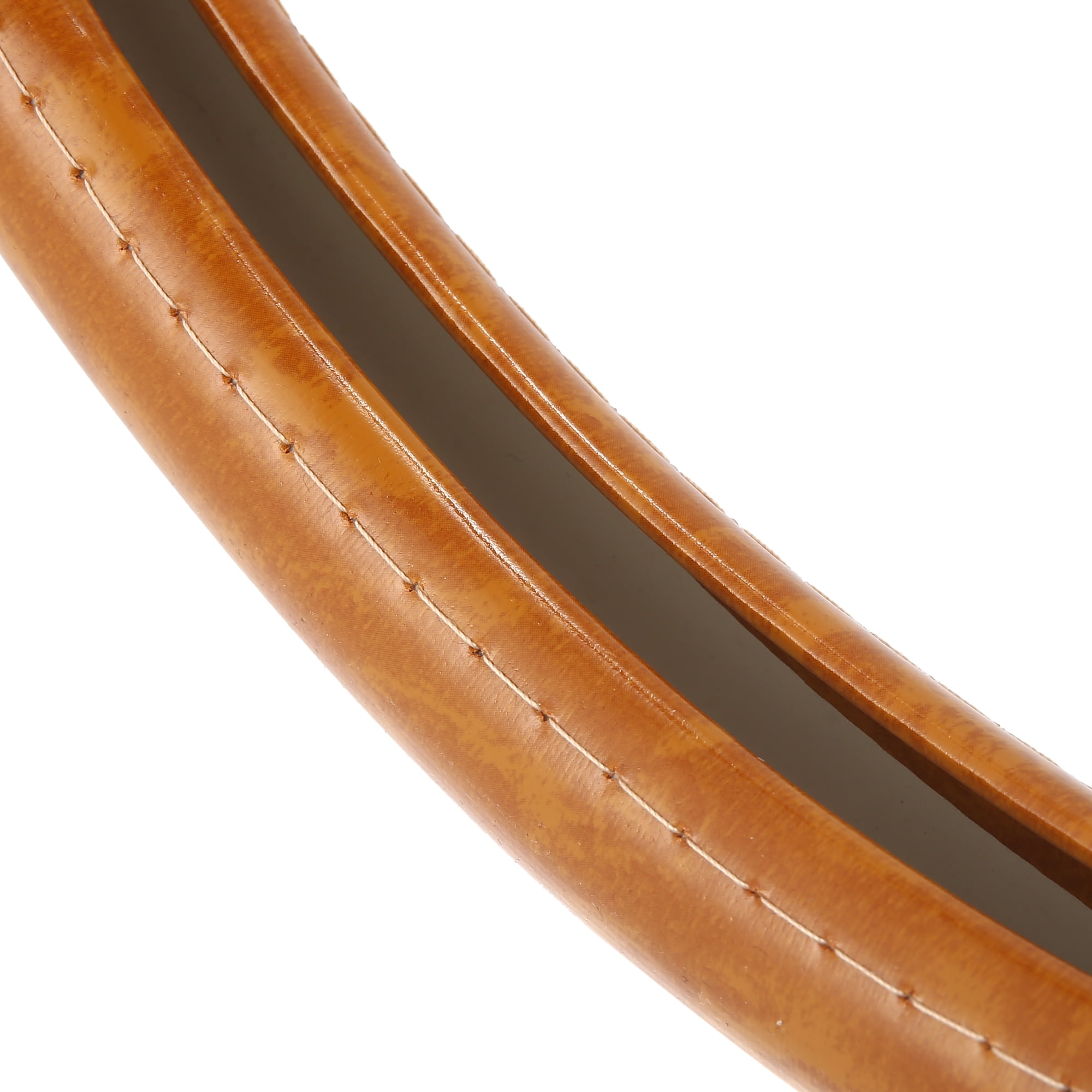Unique Bargains 15" Universal Anti Slip Steering Wheel Grip Cover for Car Sedan SUV Breathable Wood Grain Khaki