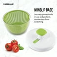 thumbnail image 4 of Farberware Professional Easy to Use Pump Plastic Salad Spinner 6.6 qt Green with White Lid, 4 of 27