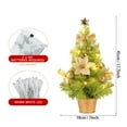 thumbnail image 2 of Mini Christmas Tree, 18" Artificial Small Christmas Tree with LED String Lights, Tabletop Christmas Tree with Pine Cones Christmas Balls Ornaments for Christmas Decorations, 2 of 9
