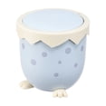 thumbnail image 2 of KOYPTL Desktop Trash Can Mini Cute Clutter Bin with Cute Eggs Design Dormitory Desk Living Room Trash Can with Lid Capacity Large Enough for Bedroom Office Easter Decorations Blue, 2 of 6