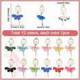 thumbnail image 2 of 1 Box 24Pcs 12 Colors Ballerina Charm Dancing Charms Bulk Colorful Metal Alloy Resin Ballet Dance Dancers Dangle Charm for Jewelry Making Charms Earrings Necklace DIY Crafts Supplies Colorful, 2 of 5