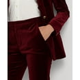 thumbnail image 3 of Lauren Ralph Lauren Women's Stretch Velvet Straight-Leg Pants - Deep Rhodonite, 3 of 6