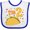 White and Royal, variant on Inktastic I'm Two- Taco Birthday Party Boys or Girls Baby Bib