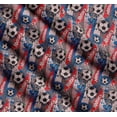 thumbnail image 3 of Soimoi Pink Cotton Voile Fabric Brush Stroke & Football Sports Fabric Prints By Yard 56 Inch Wide, 3 of 7