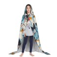 thumbnail image 3 of Honeii Butterflys Print Poncho Cape, Cloak Coat, Snuggly Hooded Wearable Blanket, Hooded Cape For Teenagers,Halloween Costumes-Medium, 3 of 7