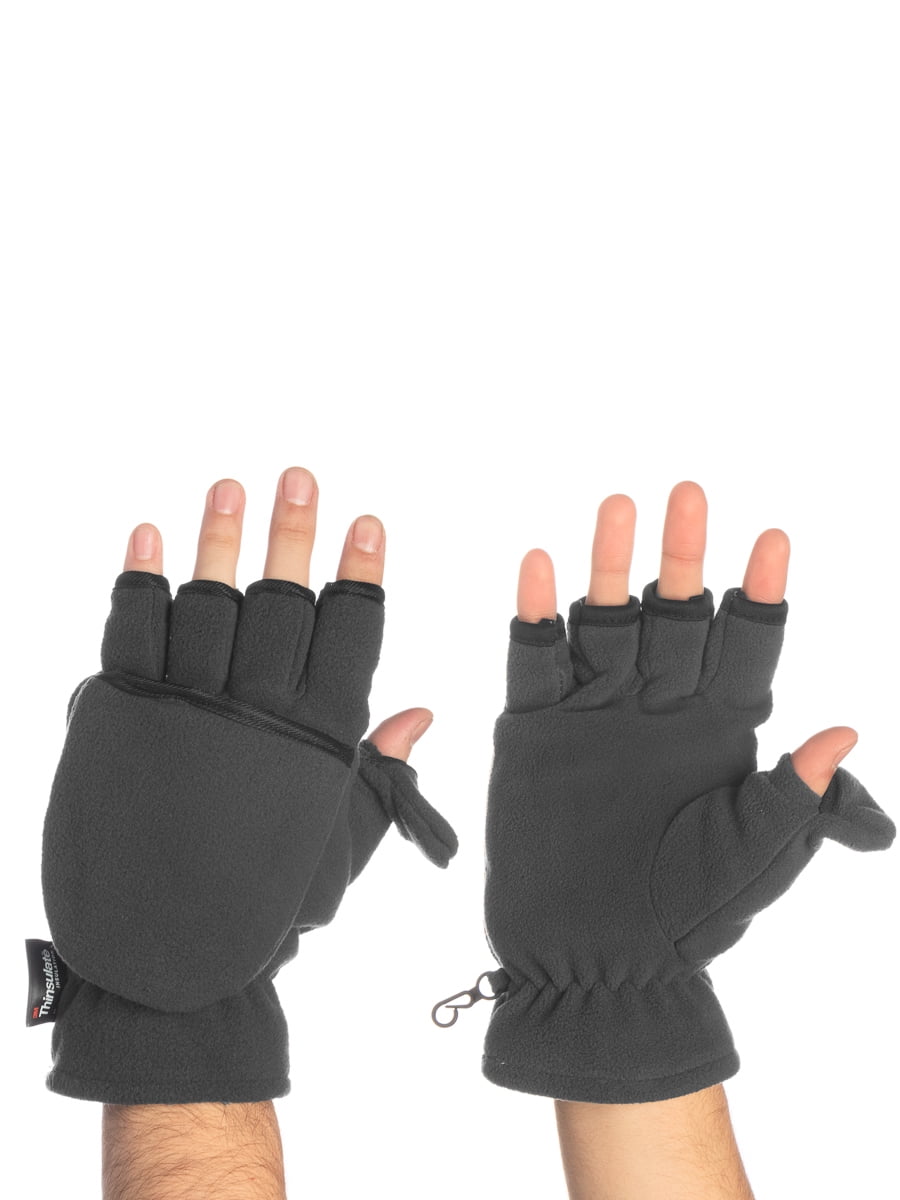 mens fingerless mitten gloves