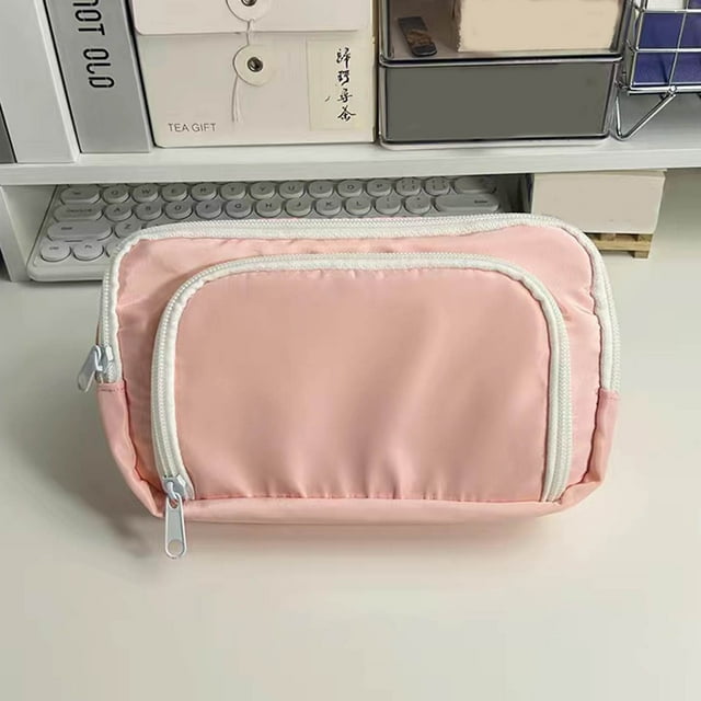Estuche de lápices de gran capacidad con cremallera para estudiantes y adolescentes - Bolsa organizadora multiusos para material escolar, cosméticos y material de oficina