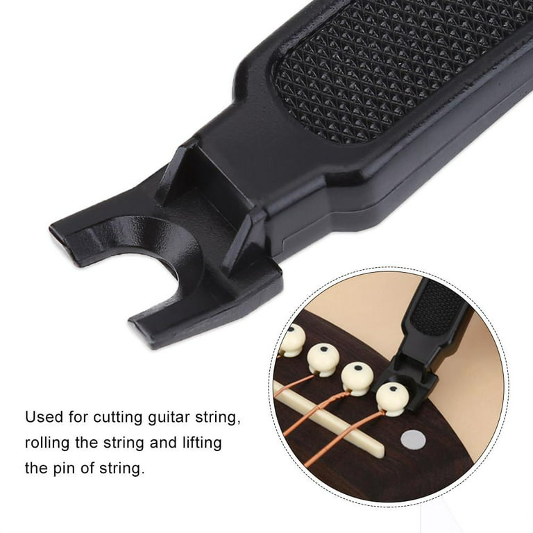 Walfront 3 in 1 Multi-functional Guitar String Pegs Winder Cutter Bridge Pin Puller Maintenance Tool,String Winder, Guitar String Winder