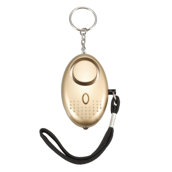 Personal Alarm 130db Personal Safesound Security Alarm Keychain with LED Light Golden 4Pcs