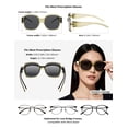 thumbnail image 6 of Polarised Fit Over Sunglasses for Women Over Prescription Glasses - Oversized Lightweight 24g UV400, 2-in-1 Wear Over or Alone, Anti-Glare for Driving Beach Golf Outdoor, 6 of 9