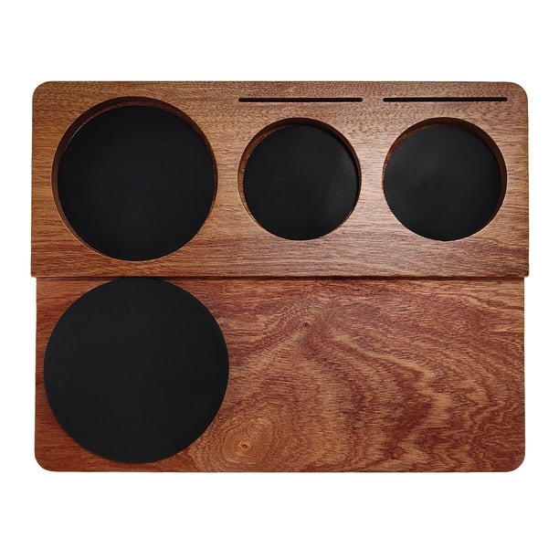 Soporte de madera para manipulación de café, tapete de madera para manipulación, almohadilla de café en polvo de 51mm, 54mm y 58mm para cafetería, Bar