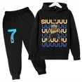 thumbnail image 3 of Conjunto de sudadera y pantalones deportivos para niños, conjunto de 2 piezas para niños y niñas, ropa para niños con estampado de avatar de Ronaldo, 3 of 5
