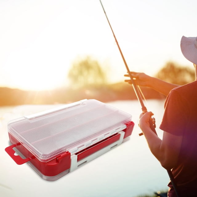 aparejos de anzuelo de señuelo de Accesorio de rojo shamjiam Caja de aparejos de pesca