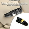 thumbnail image 3 of Riwesomey Soportes para gafas Gafas de sol multifuncionales Clip Rotación de 360 ​​​​grados Espejo Pulido Colgador Almacenamiento Automoción decorativa y accesorios Oro, 3 of 6
