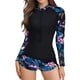 thumbnail image 3 of WILLBEST Traje de Baño de Mujer Manga Larga Colorido de Manga Larga Para Mujer Traje de Baño de Dos Piezas de Talla Grande Bikini Con Estampado E y Cómodo Conjunto de Baño, 3 of 3