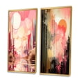 thumbnail image 3 of Designart "Pastel Gold Serenity Boho Landscape III" Modern Geometric Framed Wall Art Set Of 2 - Modern Pink Gallery Wall Frame Set For Home Decor, 3 of 6