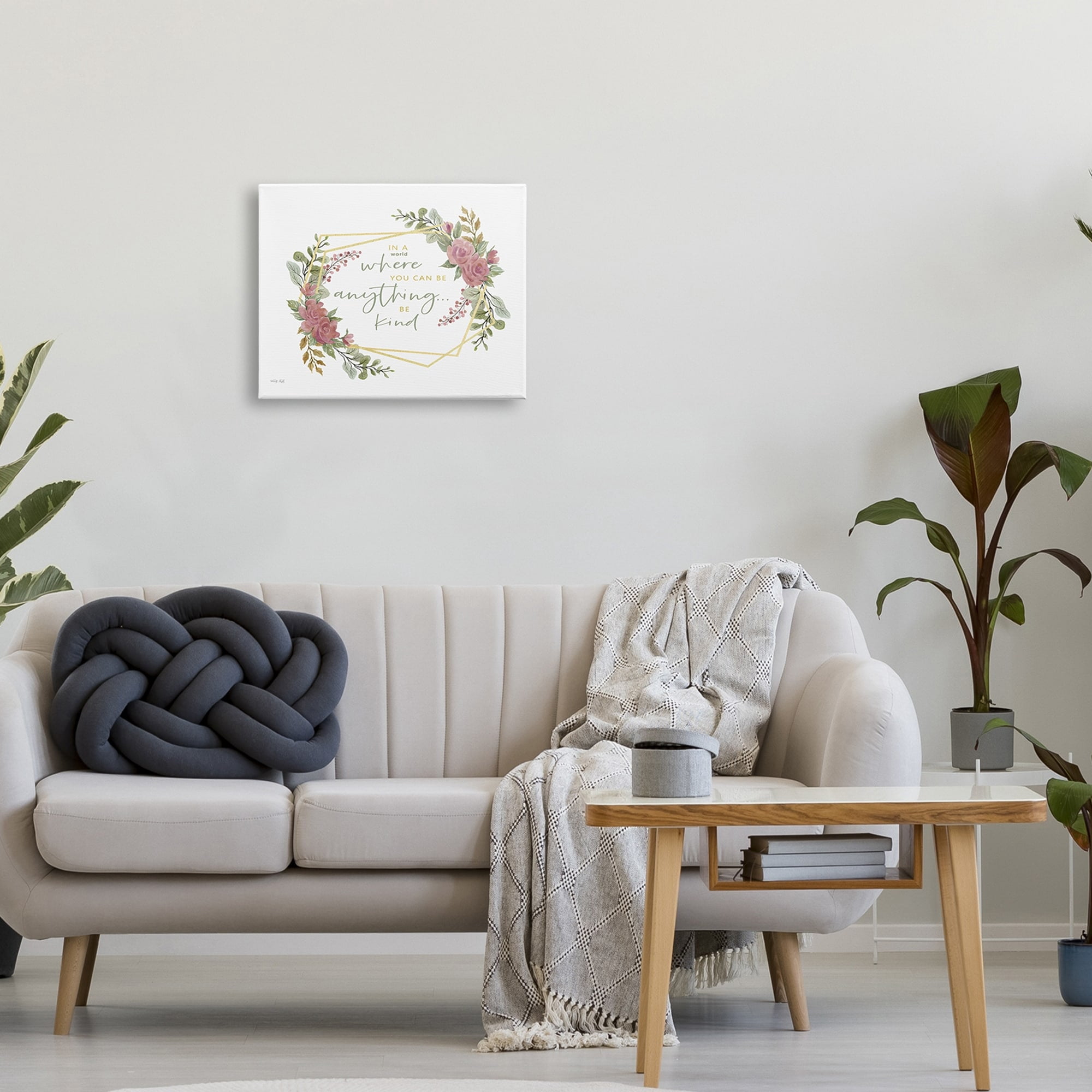 Stupell Industries Be Anything Give Kindness Rose Foliage Inspirational Saying,20 x 16, Design by Cindy Jacobs