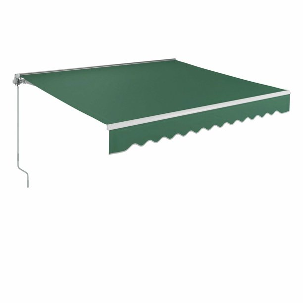 Gartio 10 X 8 Patio Awning Door Deck Retractable Sunshade Canopy Aluminum Frame Walmart Com Walmart Com