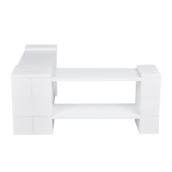 EverBlock 2 Level Corner Shelving Kit B | For Office, Playroom & Bookshelves | Giant Building Blocks | Easy to Connect & Reuse | Indoor & Outdoor Use | Build Displays & Structures | Yellow