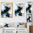 thumbnail image 4 of DESIGN ART Designart "Blue And Black Fluid Stone I" Abstract Marble Wall Decor 12 in. wide x 20 in. high, 4 of 5