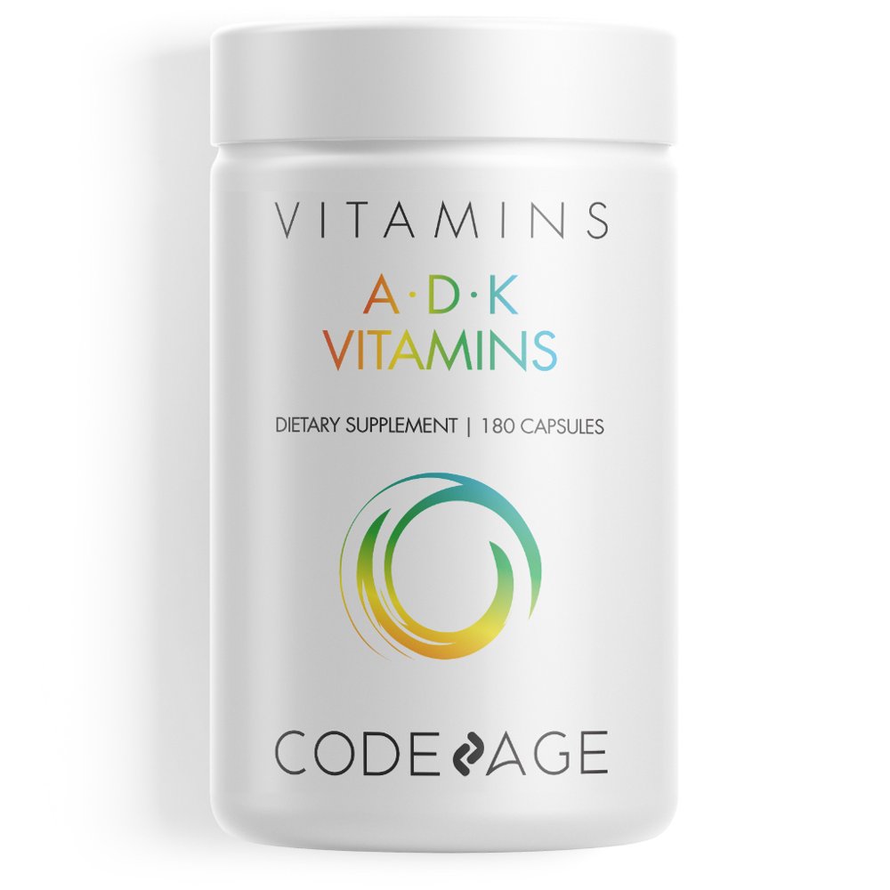 Codeage A D K Vitamins Supplement, ADK K1 & K2, 180 Capsules Walmart