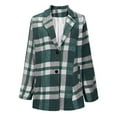 thumbnail image 5 of Felirenzacia Women Plaid Blazer, Wool Tartan Shacket Jacket, Single Breasted Winter Coat for Women, 5 of 7