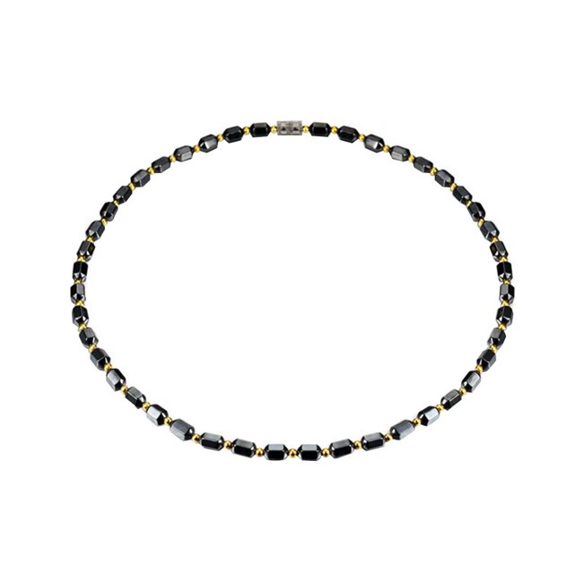 Collar de hematita de terapia magnética de moda, joyería, accesorio delicado para mujeres y hombres