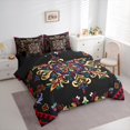 thumbnail image 3 of Homewish Bohemian Damask Mandala 7 Pieces Bedding Comforter Set For Teens Female Men,Exotic Style Full Bedding Set Lightweight,Traditional Floral Flower Fitted Sheet Flat Sheet,Ultra Soft Home Decor, 3 of 8