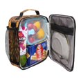 thumbnail image 4 of Square Lunch Bag 10.5*3.5*9.5 Inches Cooler Bag Lunch Bag Insulation Portable Durable Fashion Orange Sun, 4 of 6
