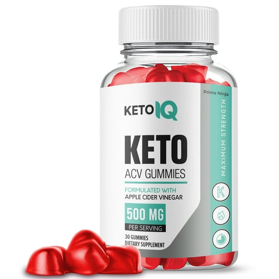 KetoIQ Keto ACV Gummies, Keto IQ Gummies, KetoIQ Plus ACV Dietary Supplement Gummies (1 Pack)