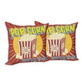 thumbnail image 6 of Ambesonne Retro Throw Pillow Cover 2 Pack, Pop Corn Movie Snack, 16", Multicolor, 6 of 6