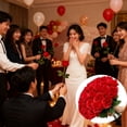 thumbnail image 2 of 36PCS Artificial Silk Flowers Realistic Roses Bouquet Long Stem for Home Wedding Decoration Party, 2 of 6