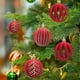 thumbnail image 5 of pstuiky Bolas navideñas de 6 cm con acabado flocado, bolas colgantes de plástico brillante, adorno para árbol de Navidad, juego de seis, 5 of 7